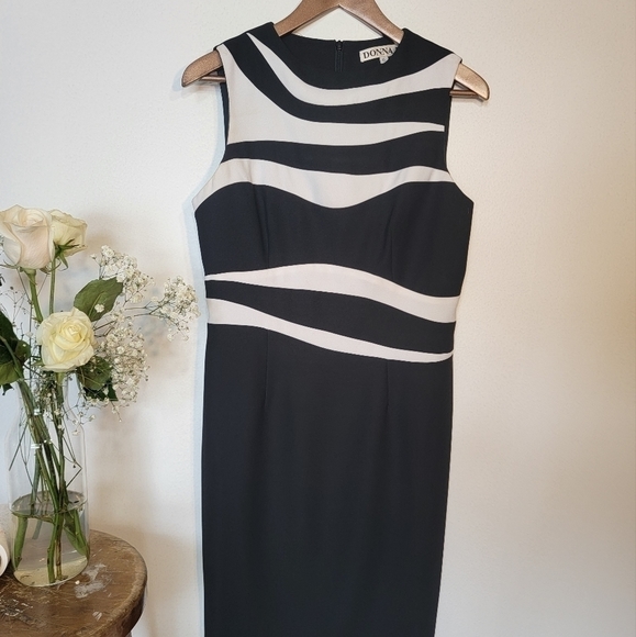 DONNA B black and white mini dress. Size 6 - Picture 10 of 10